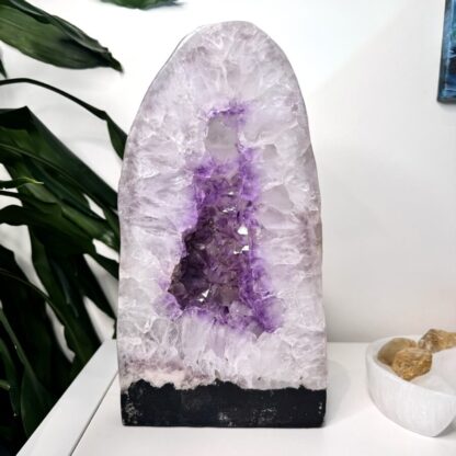 Amethyst And Quartz Polished Back Geode