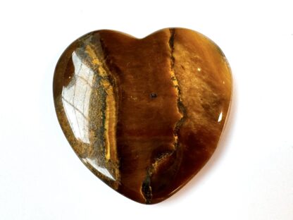 Tiger's Eye Flat Heart