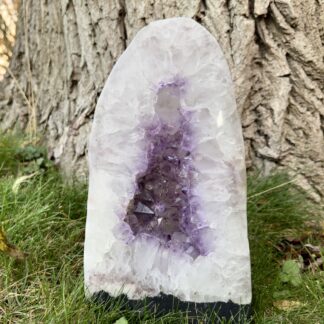 Amethyst Geode Statement Crystal With Polished Back