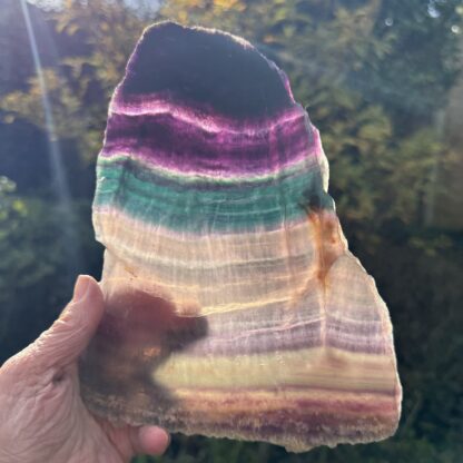 Rainbow Fluorite Polished Slice