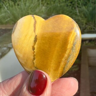 Tiger's Eye Flat Heart
