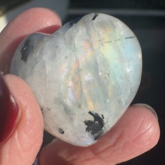 Rainbow Moonstone Heart
