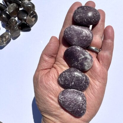 Lepidolite With Pink Tourmaline Pebbles - Image 2