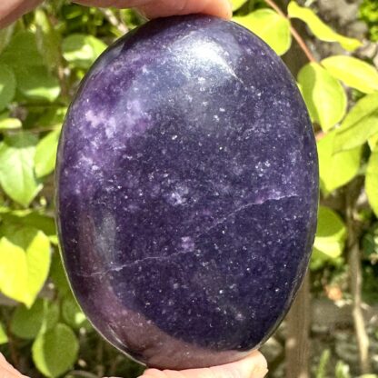 High Grade Lepidolite Palm Stone