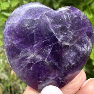 Polished Amethyst Flat Heart