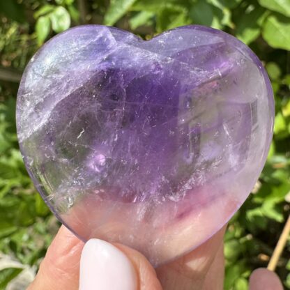 Lavender Amethyst Flat Heart - Image 3