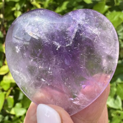 Lavender Amethyst Flat Heart
