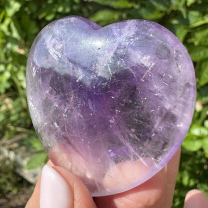 Lavender Amethyst Flat Heart - Image 5