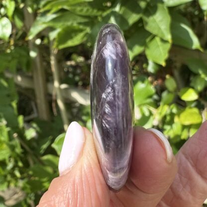 Deep Amethyst Polished Flat Heart - Image 2