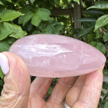 Large Gemmy Rose Quartz Heart With Rainbows - Image 3