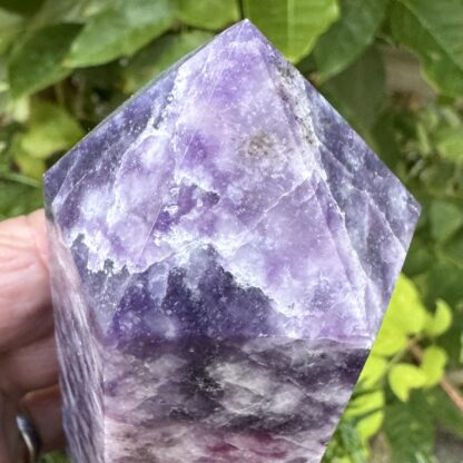 Purple and Lilac Lepidolite Tower 14cm - Image 3