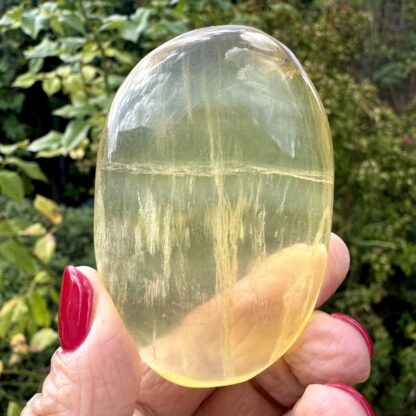 Golden Yellow Fluorite Palm Stone - Image 2