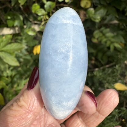 Calming Blue Calcite Palmstone - Image 3