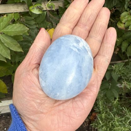 Calming Blue Calcite Palmstone - Image 2