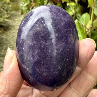 High Grade Lepidolite Palm Stone